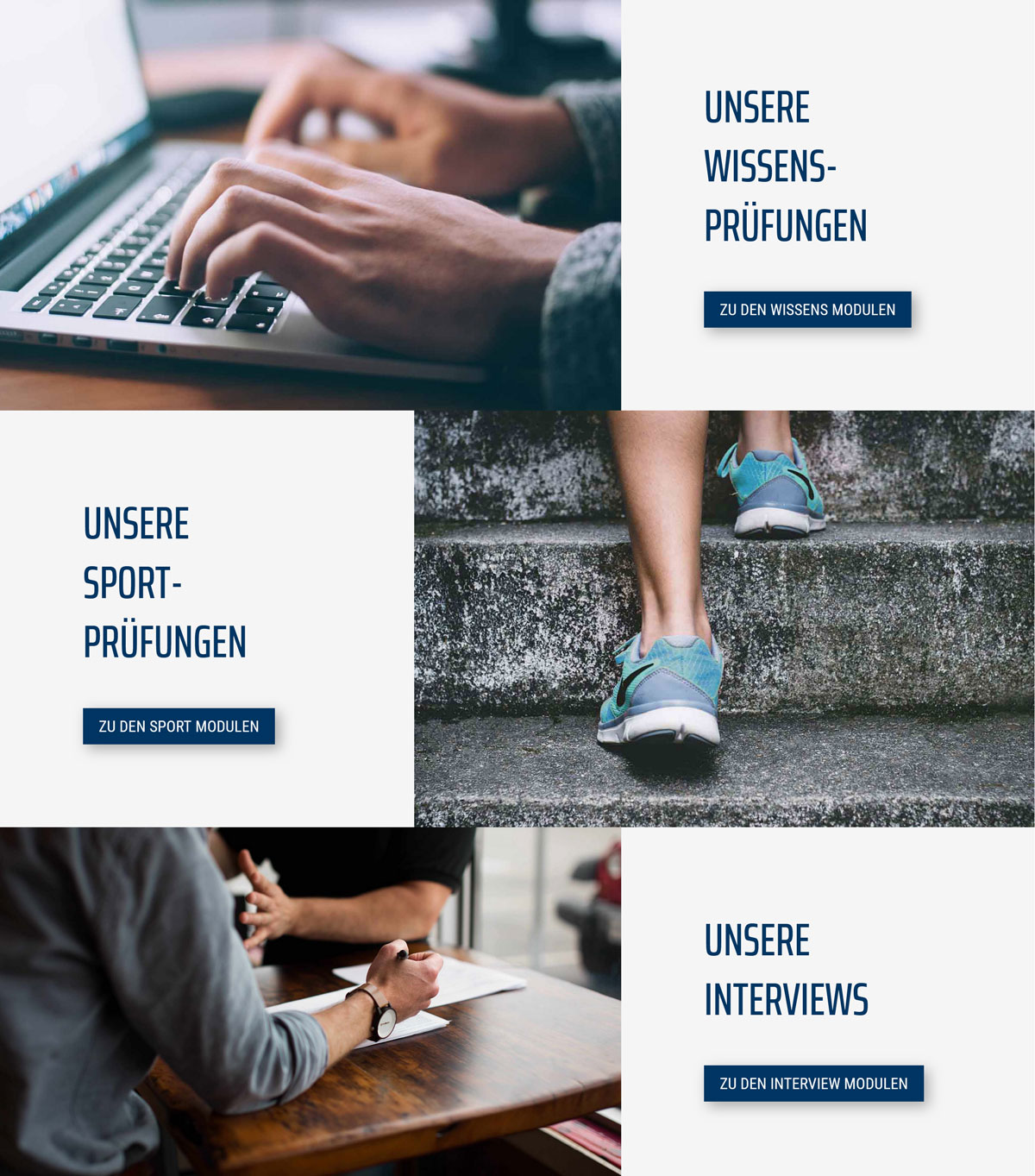 Screenshot Modulübersicht