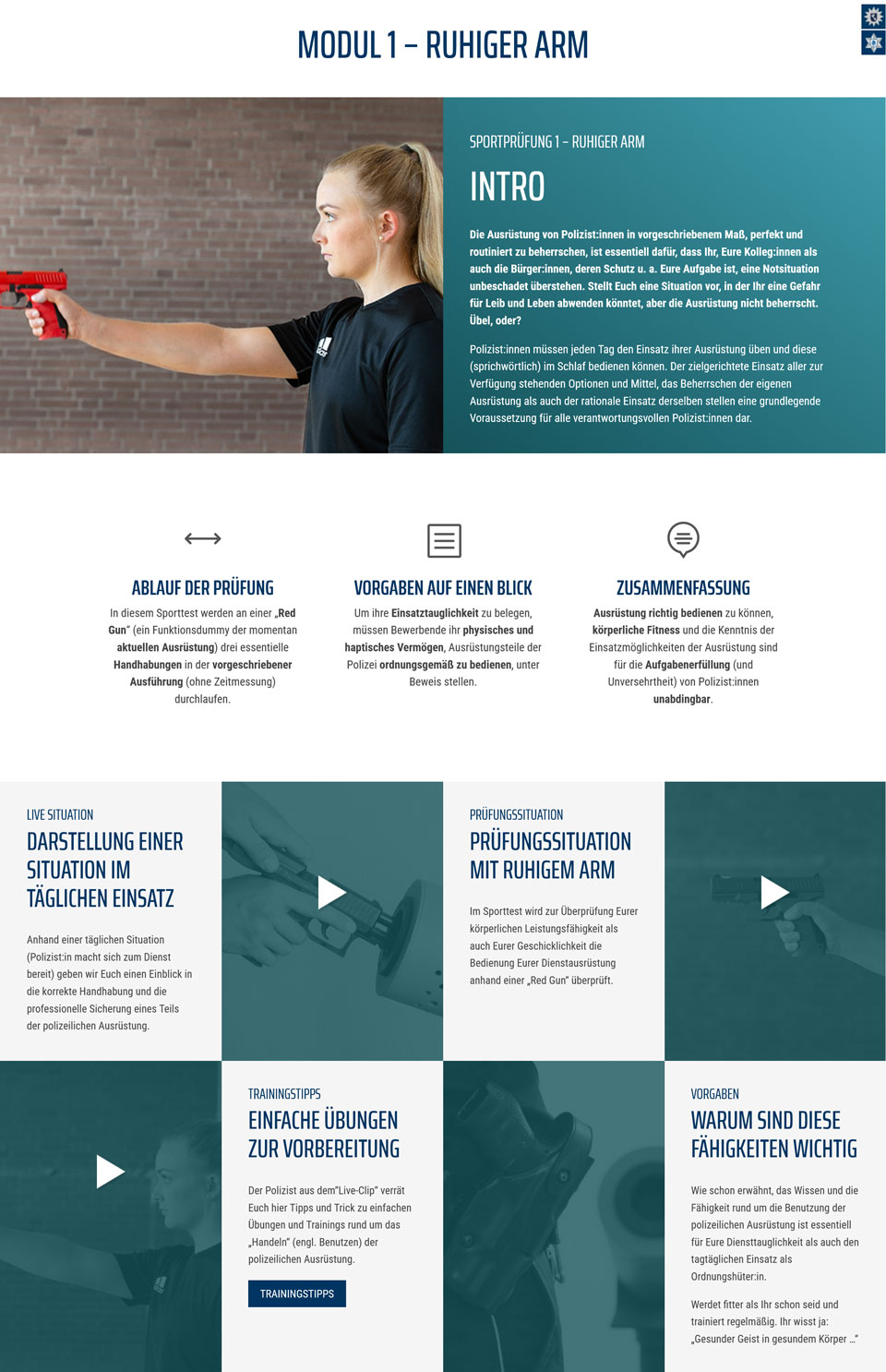 Screenshot Seite Ruhiger Arm